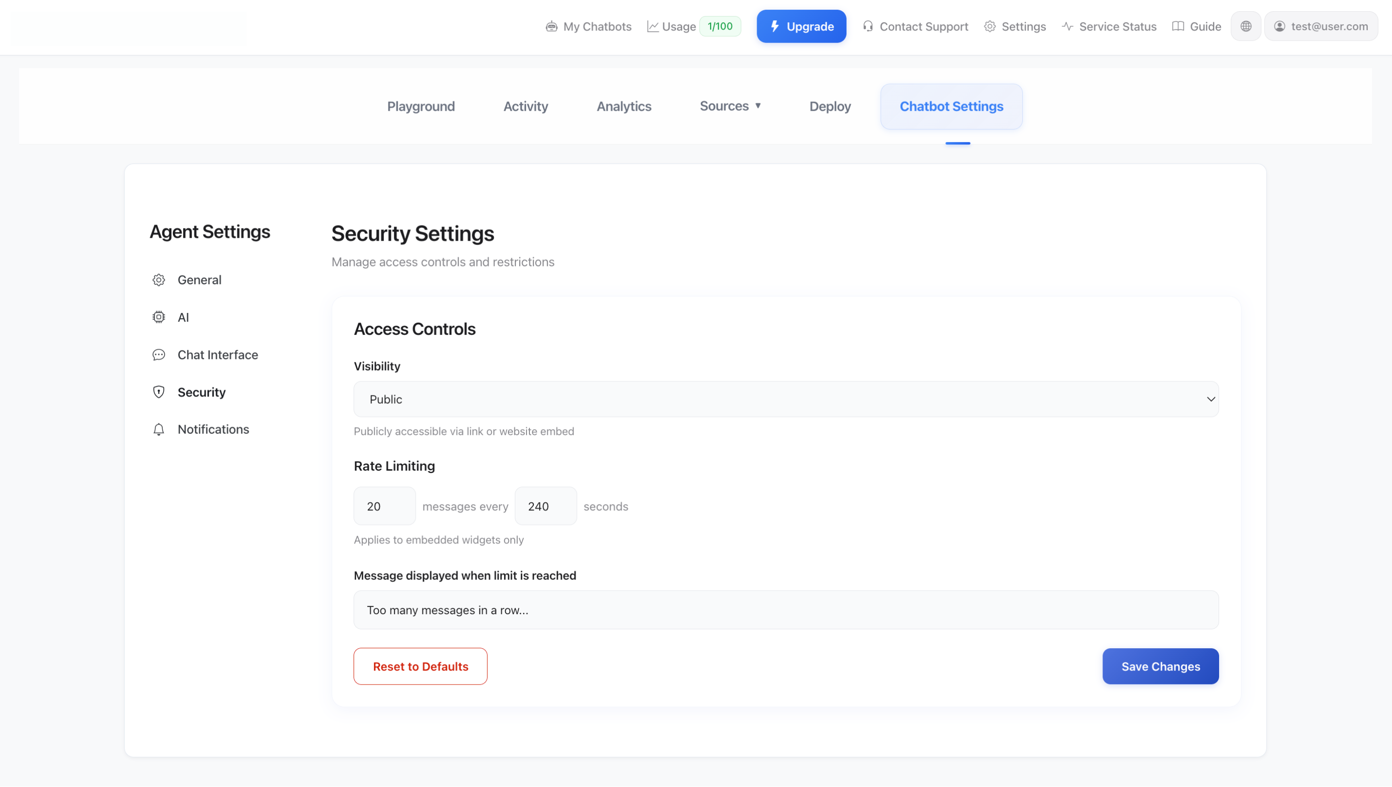 Säkerhetsinställningar