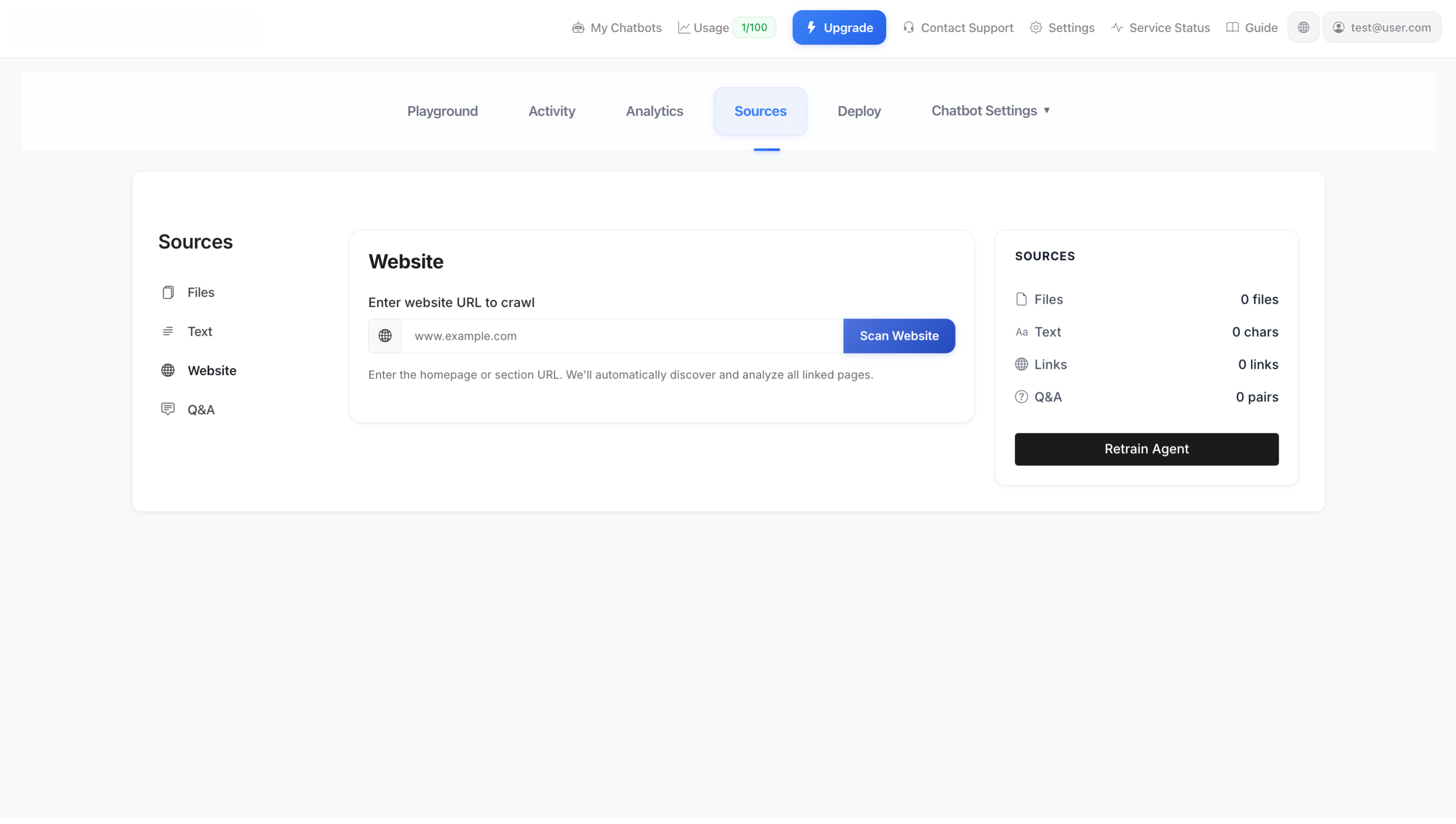 Genomsökning av webbplatser